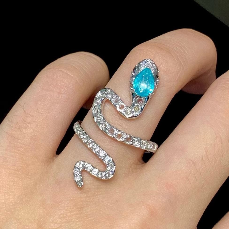 14k Gold 0.55 Ct Natural Paraiba Tourmaline & Diamond Ring - 4
