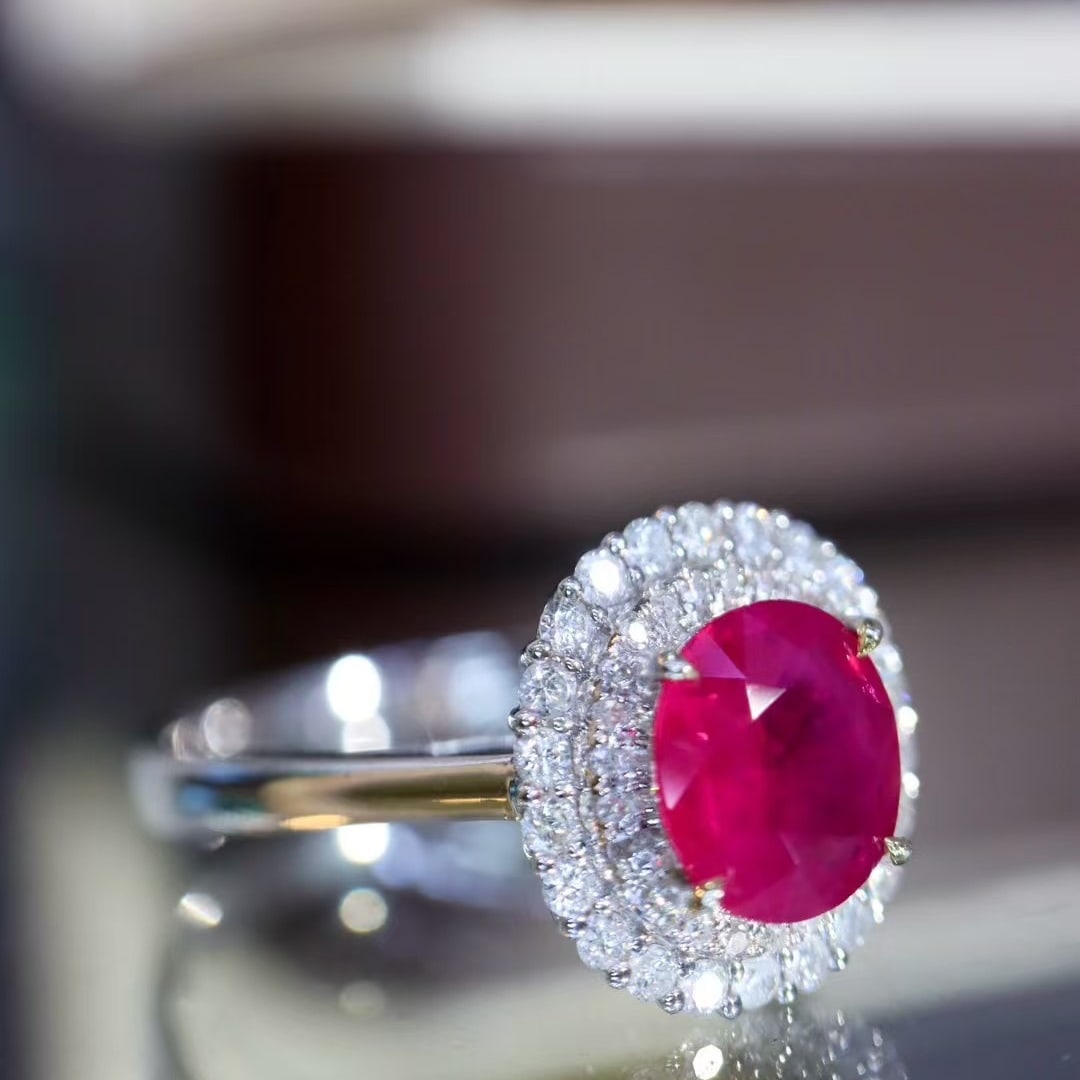 14k Gold 1.97 Ctw Natural Ruby & Diamond Ring - 3