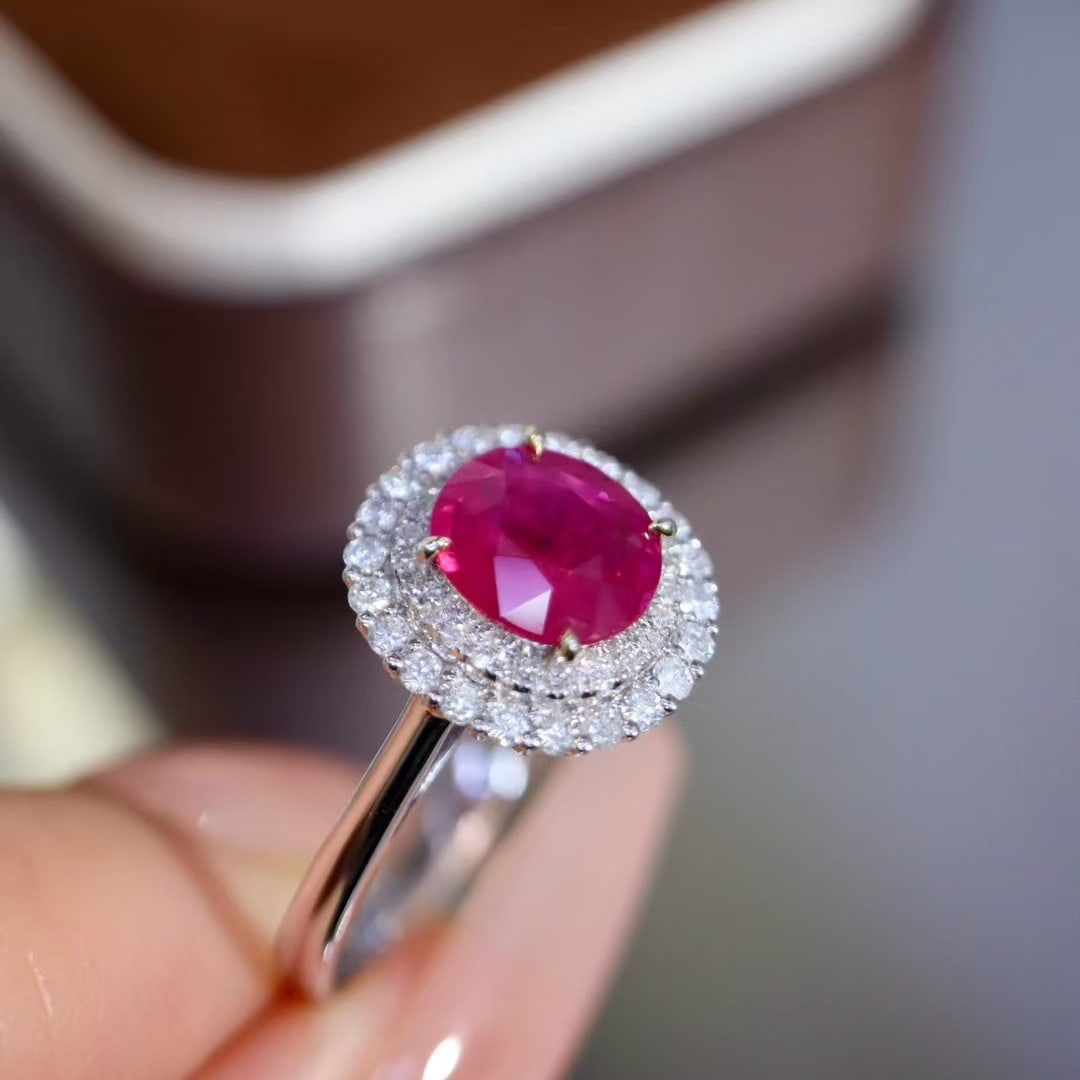 14k Gold 1.97 Ctw Natural Ruby & Diamond Ring - 4