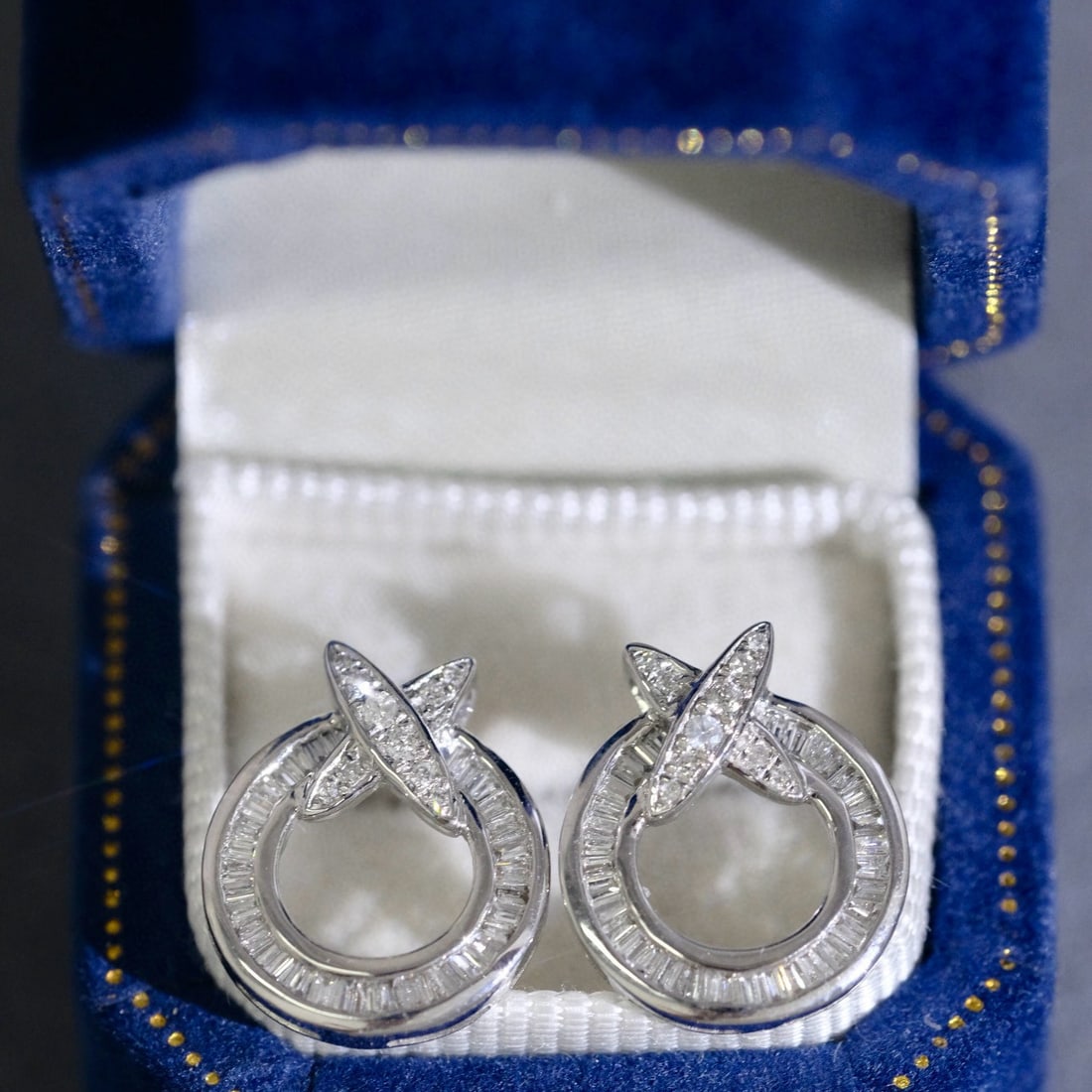 14k Gold 0.5 Ct Natural H Diamond Earrings - 4
