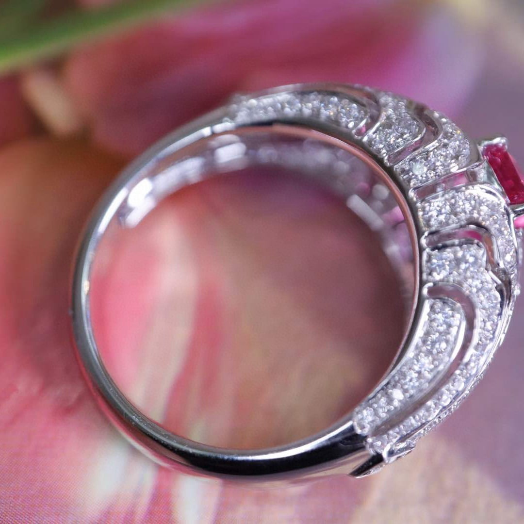 14k Gold 1.95 Ctw Natural Spinel & Diamond Ring - 5