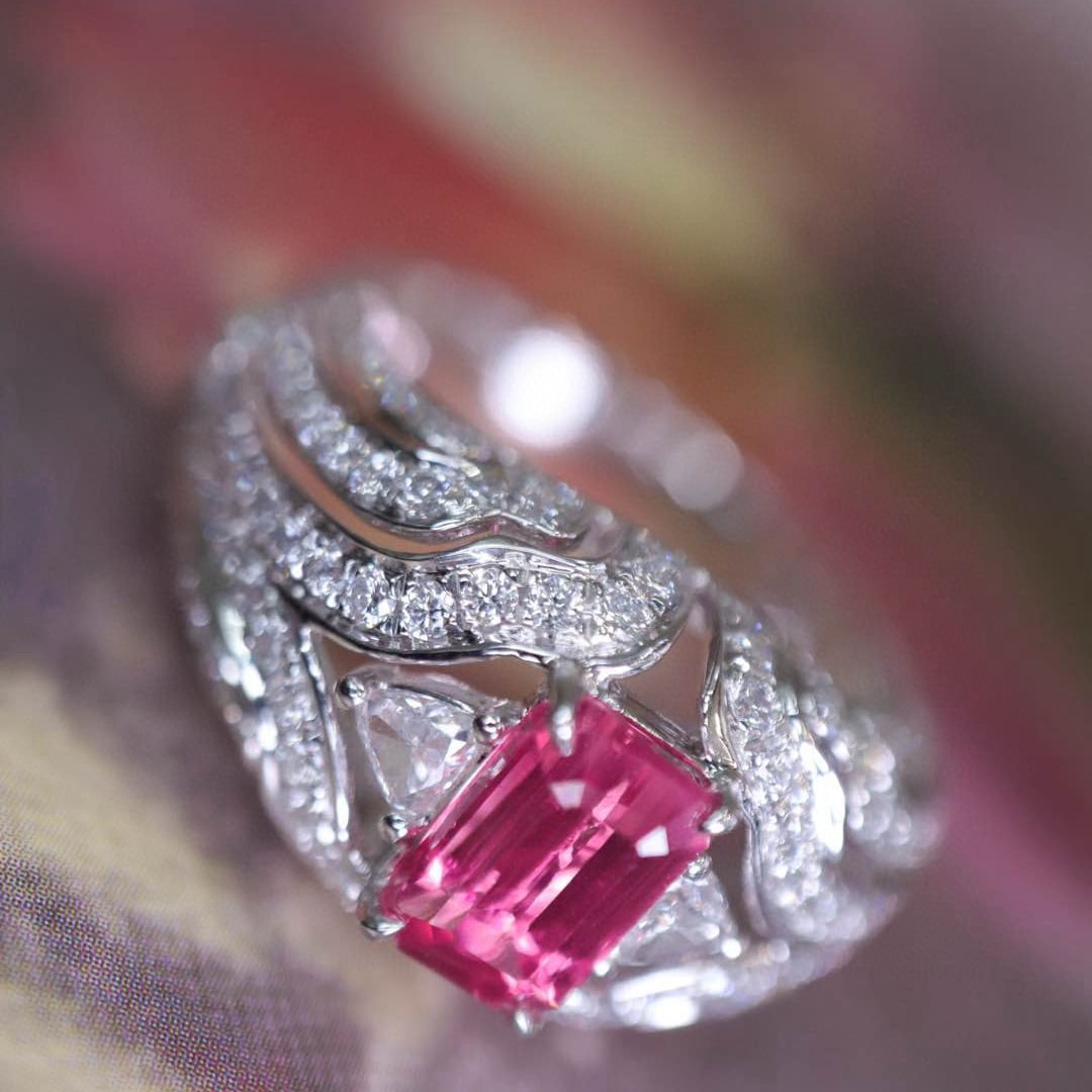 14k Gold 1.95 Ctw Natural Spinel & Diamond Ring - 6
