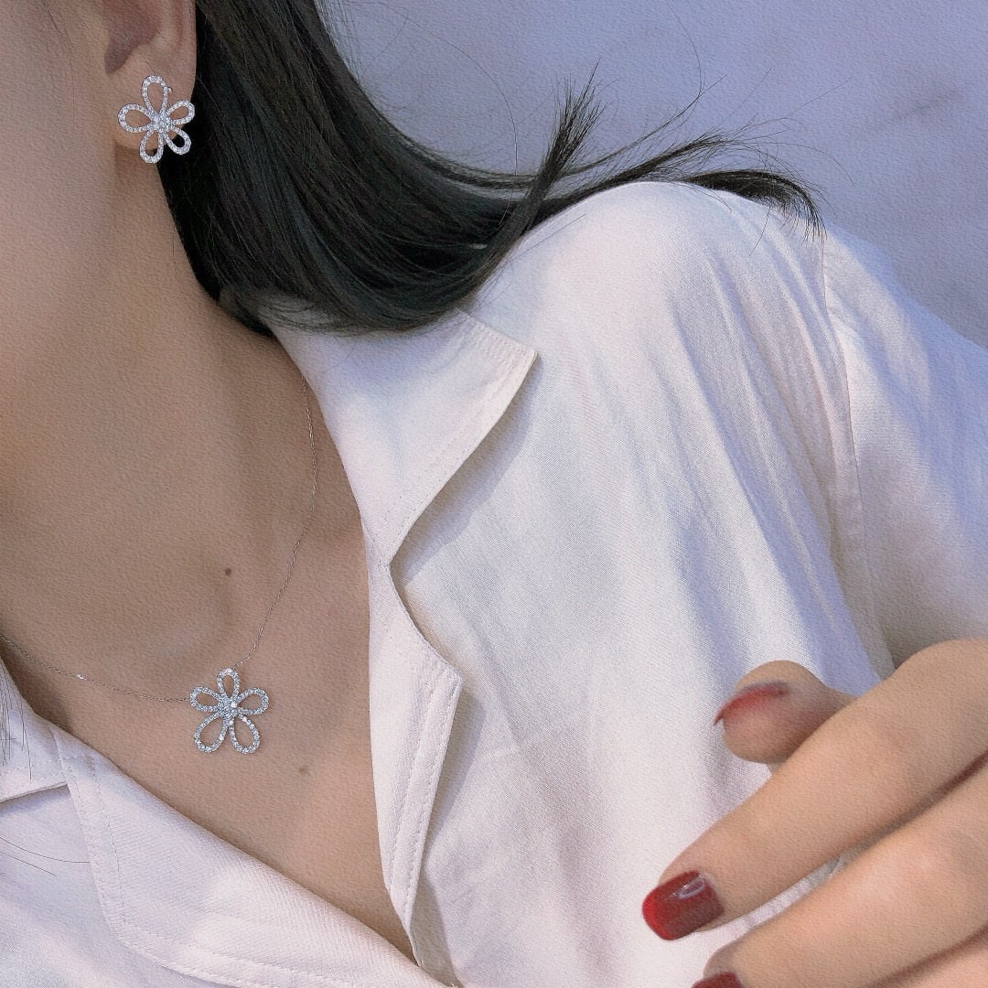 14k Gold 2.62 Ctw Natural H Diamond Jewelry Set - 5