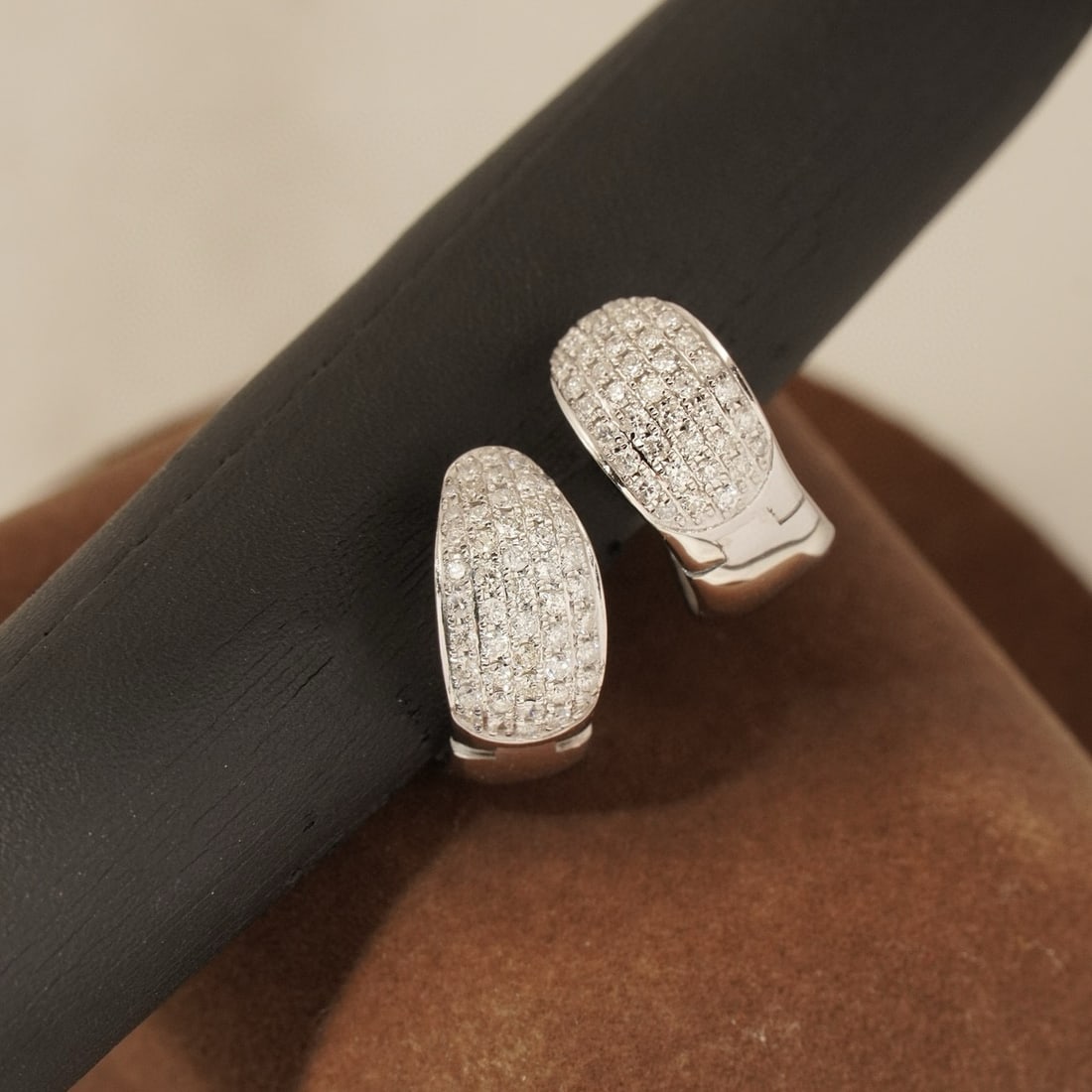 14k Gold 1.6 Ct Natural H Diamond Earrings - 3