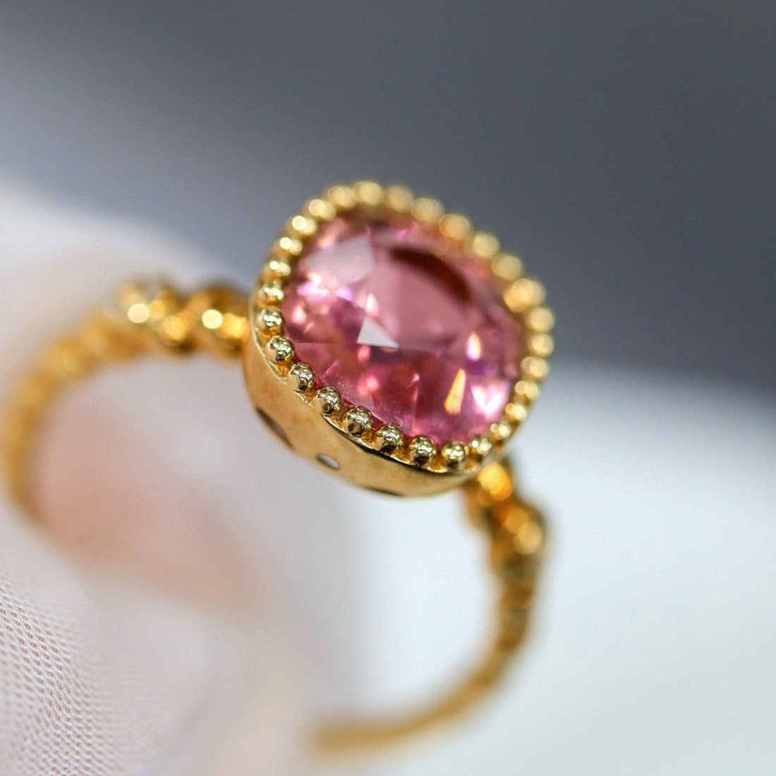 14k Gold 2.68 Ctw Natural Tourmaline & Diamond Ring - 4