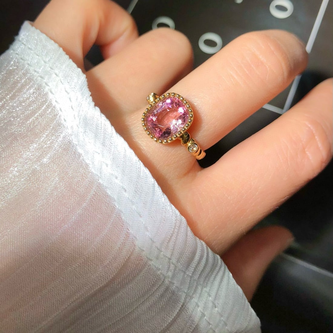 14k Gold 2.68 Ctw Natural Tourmaline & Diamond Ring - 6