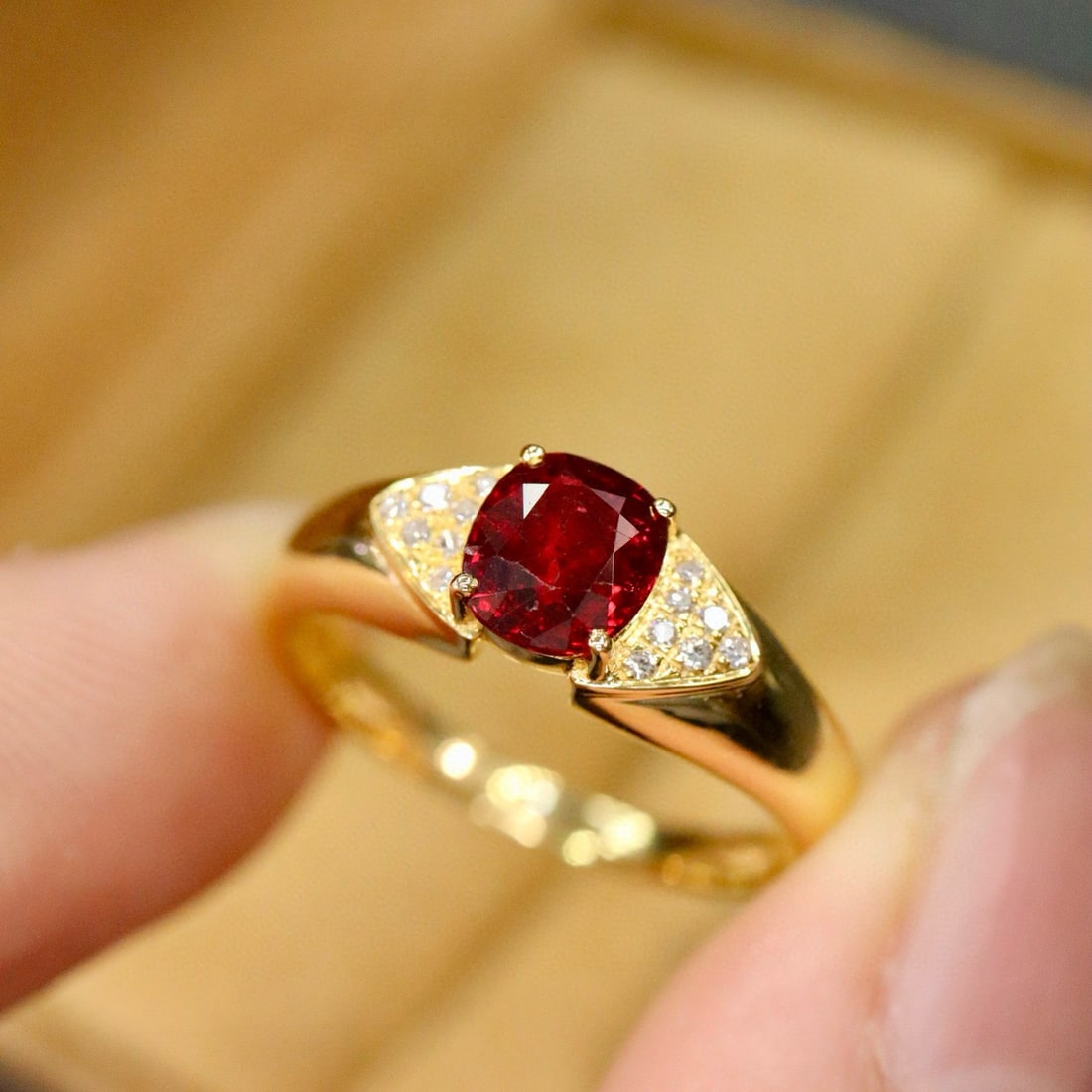 14k Gold 1.27 Ctw Natural Ruby & Diamond Ring - 3