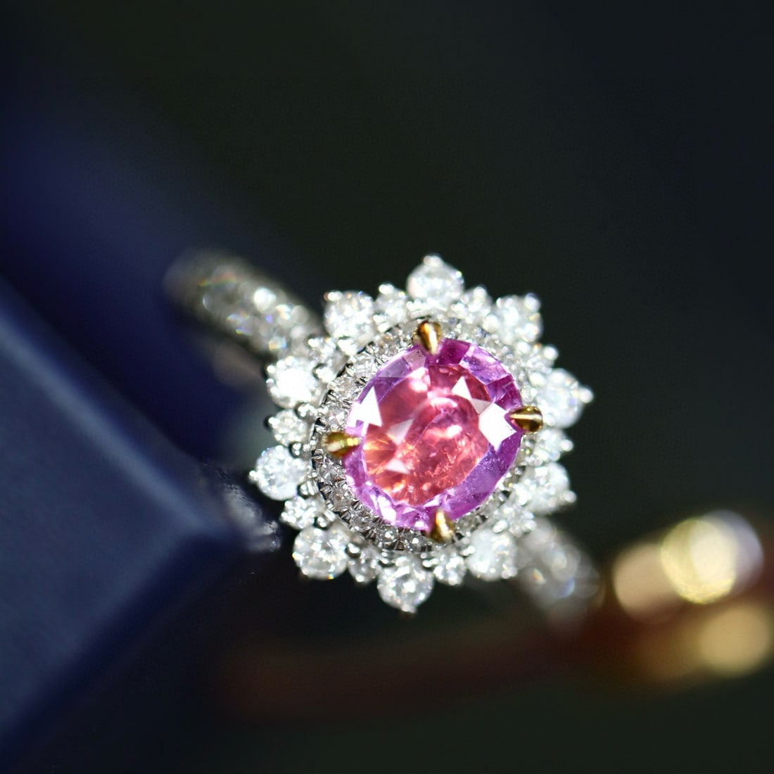 14k Gold 1.19 Ctw Natural Sapphire & Diamond Ring - 5