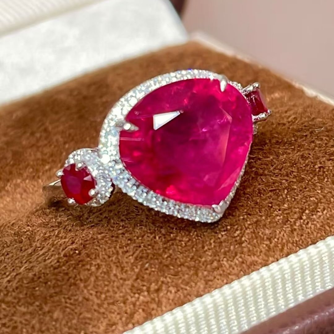 14k Gold 4.71 Ctw Natural Tourmaline & Ruby Ring - 2