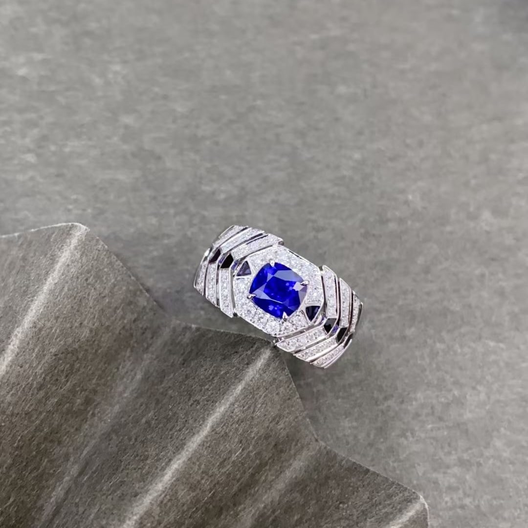 14k Gold 1.94 Ctw Natural Sapphire & Diamond Ring - 2