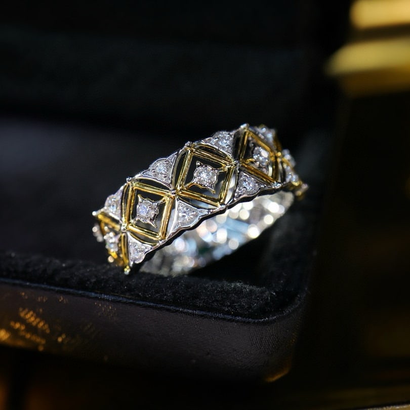 14k Gold 0.82 Ctw Vivid Green Natural Emerald & Diamond Ring - 4