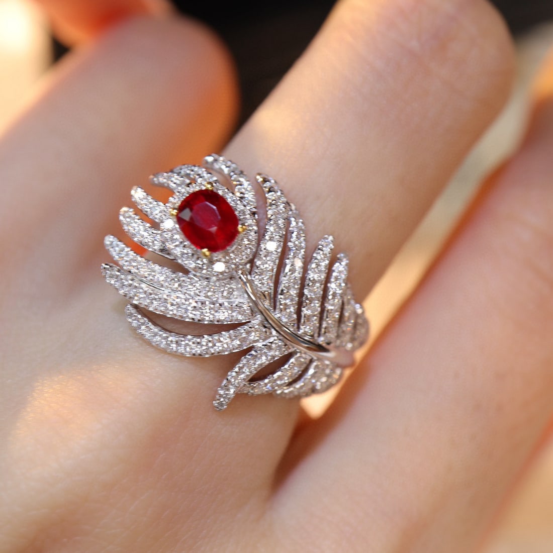 14k Gold 1.43 Ctw Natural Ruby & Diamond Ring - 5