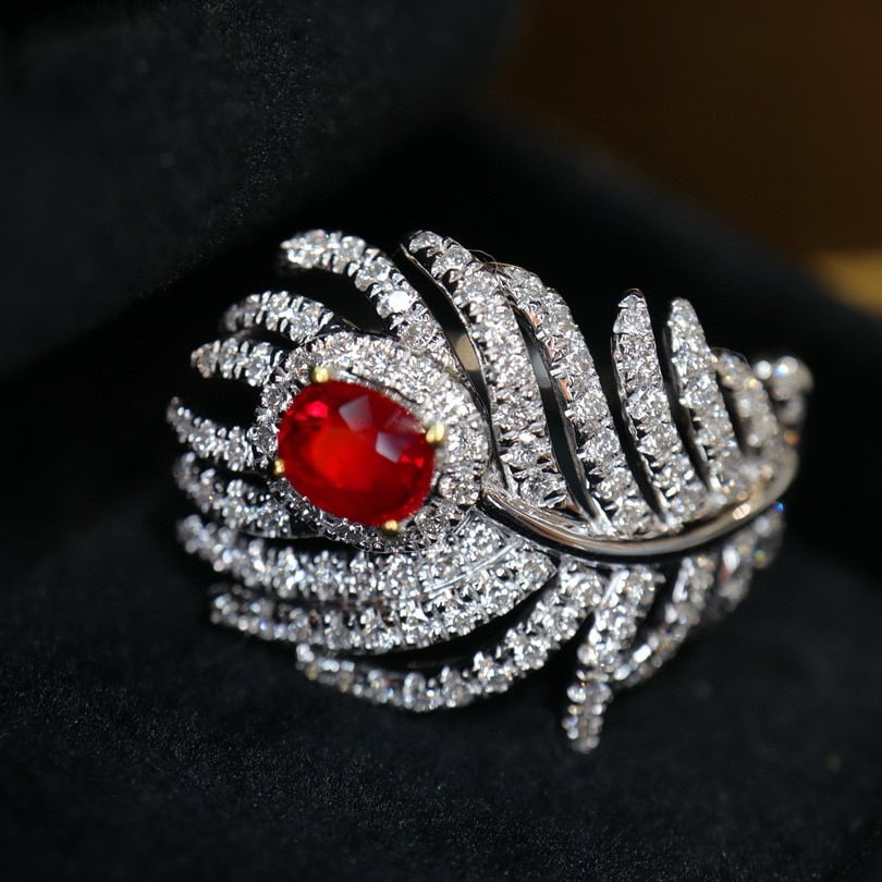 14k Gold 1.43 Ctw Natural Ruby & Diamond Ring - 6