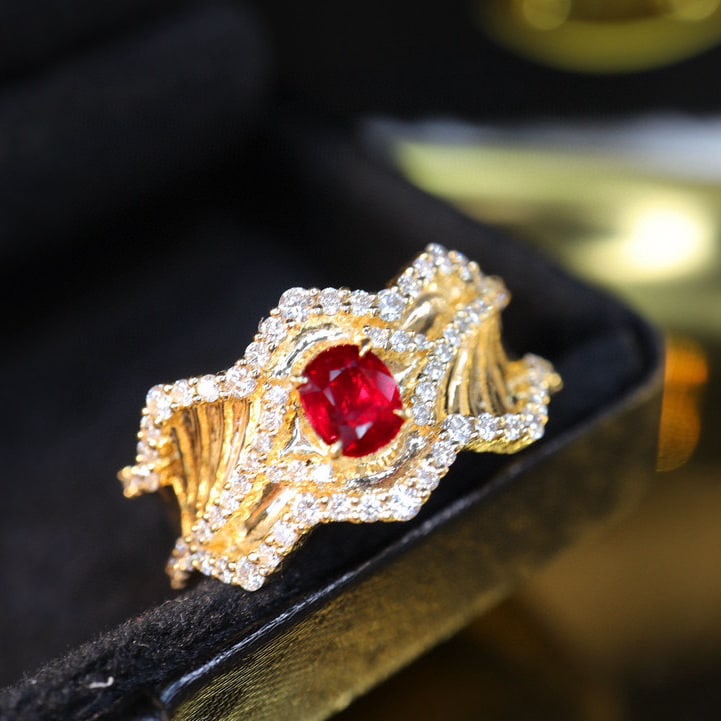 14k Gold 1.03 Ctw Natural Ruby & Diamond Ring - 3