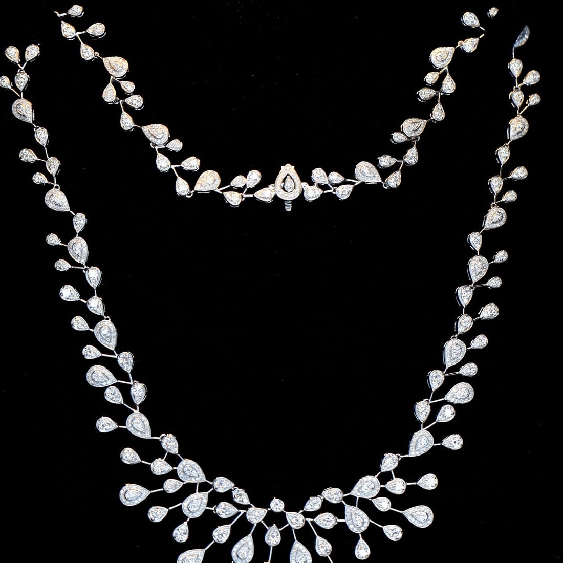 14k Gold 6.8 Ct Natural H Diamond Necklace - 2