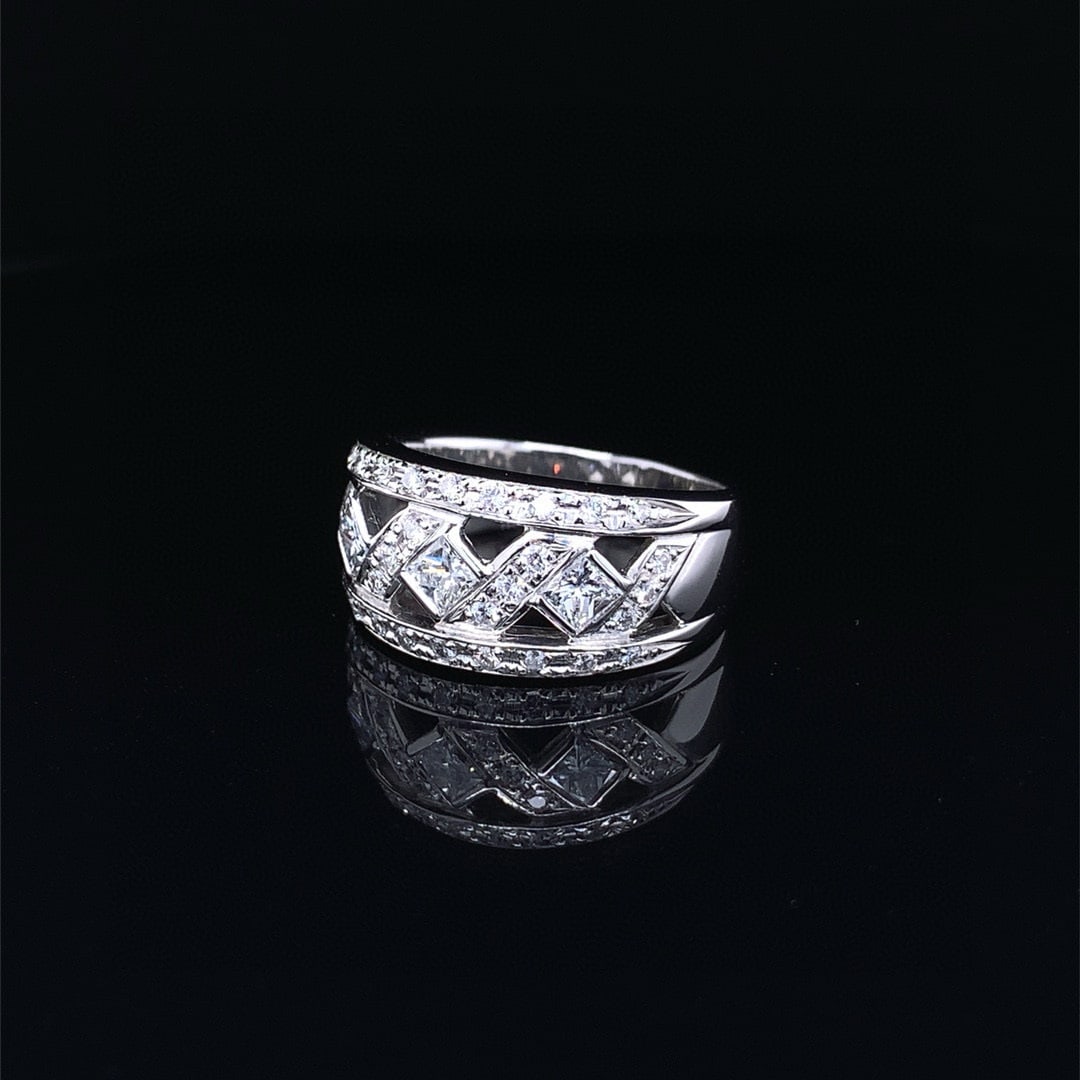 14k Gold 0.71 Ct Natural H Diamond Ring - 3