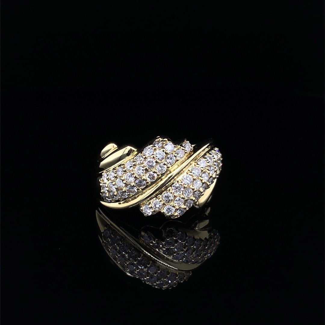 14k Gold 1.04 Ct Natural H Diamond Ring - 2