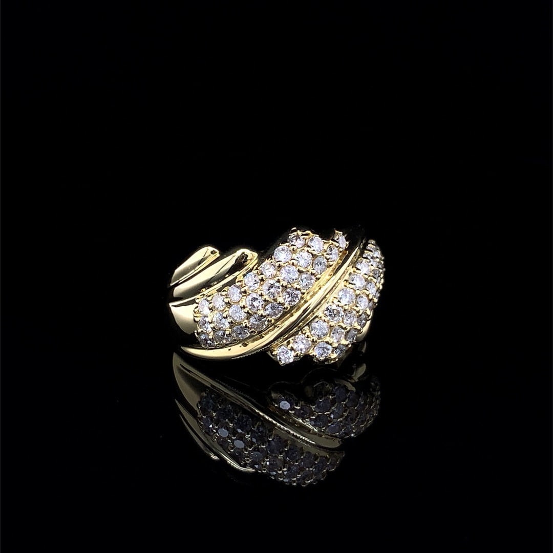 14k Gold 1.04 Ct Natural H Diamond Ring - 4