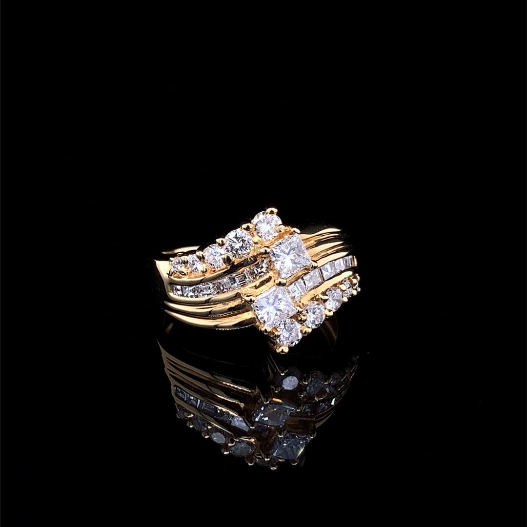 14k Gold 1.08 Ct Natural H Diamond Ring - 2