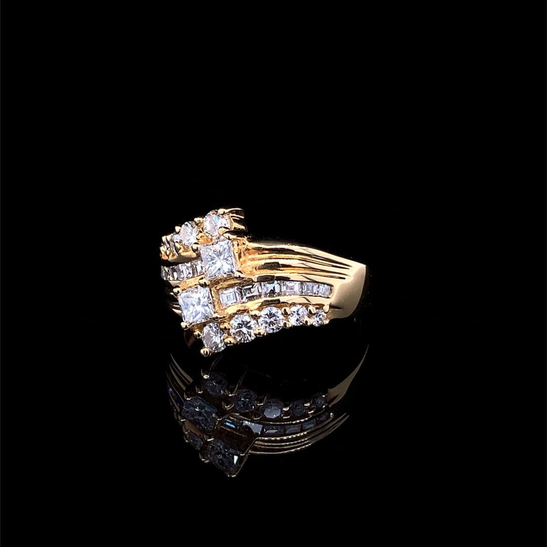 14k Gold 1.08 Ct Natural H Diamond Ring - 3