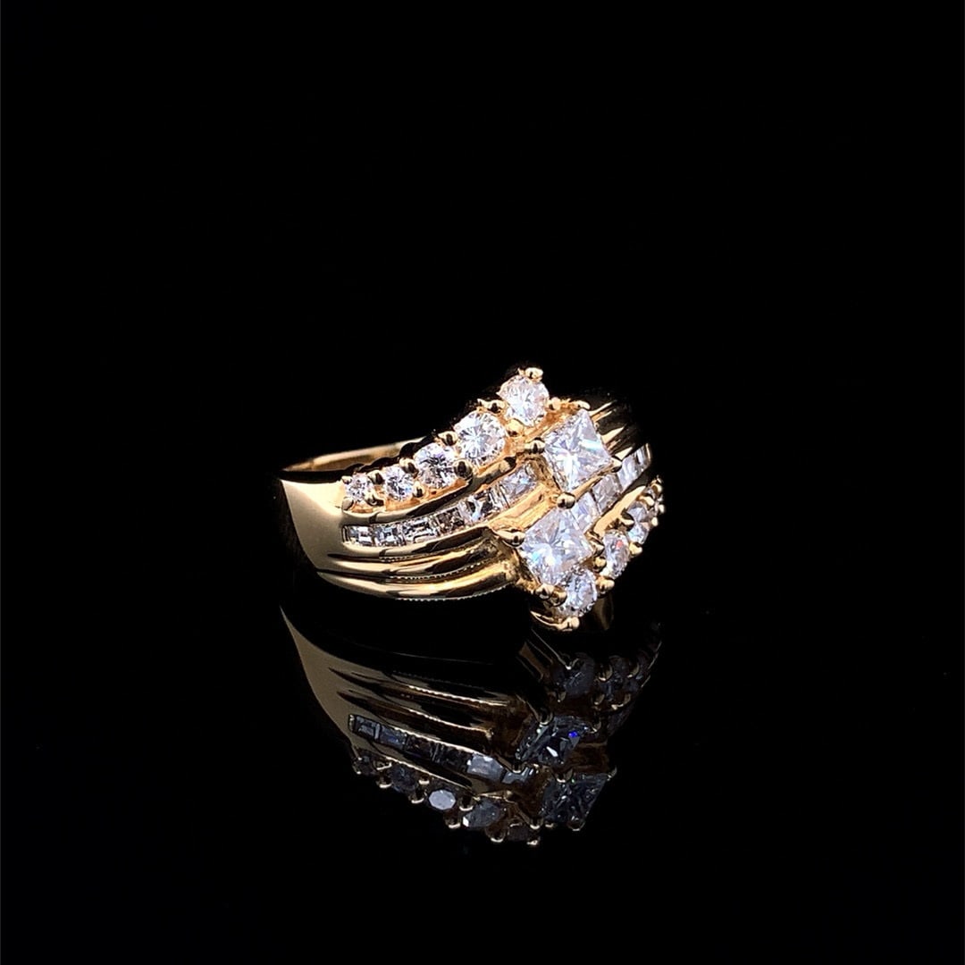 14k Gold 1.08 Ct Natural H Diamond Ring - 4