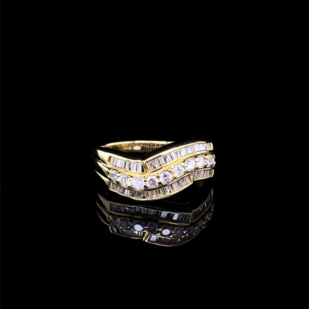 14k Gold 0.78 Ct Natural H Diamond Ring - 2