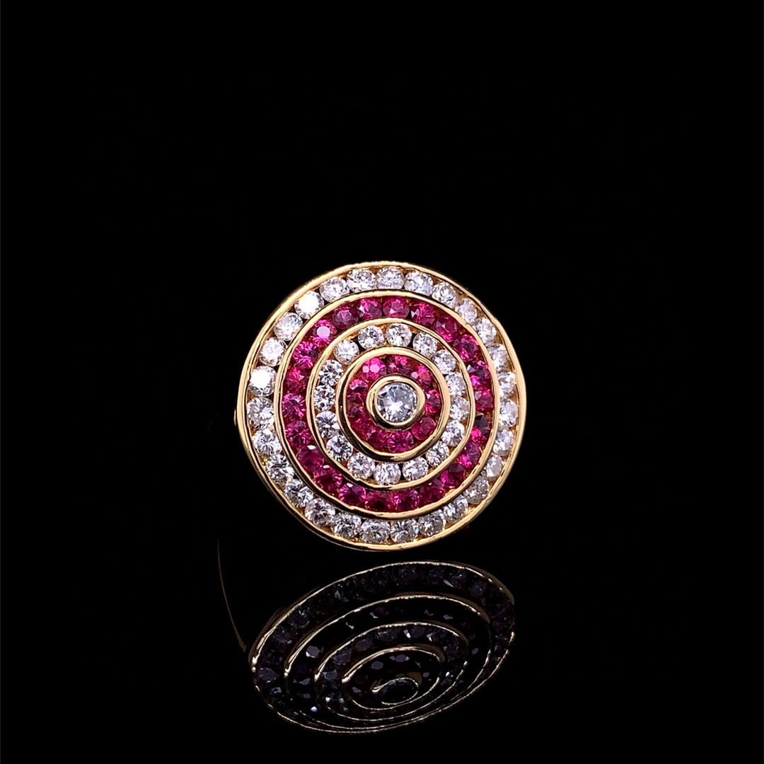 14k Gold 1.97 Ctw Natural Ruby & Diamond Ring - 4