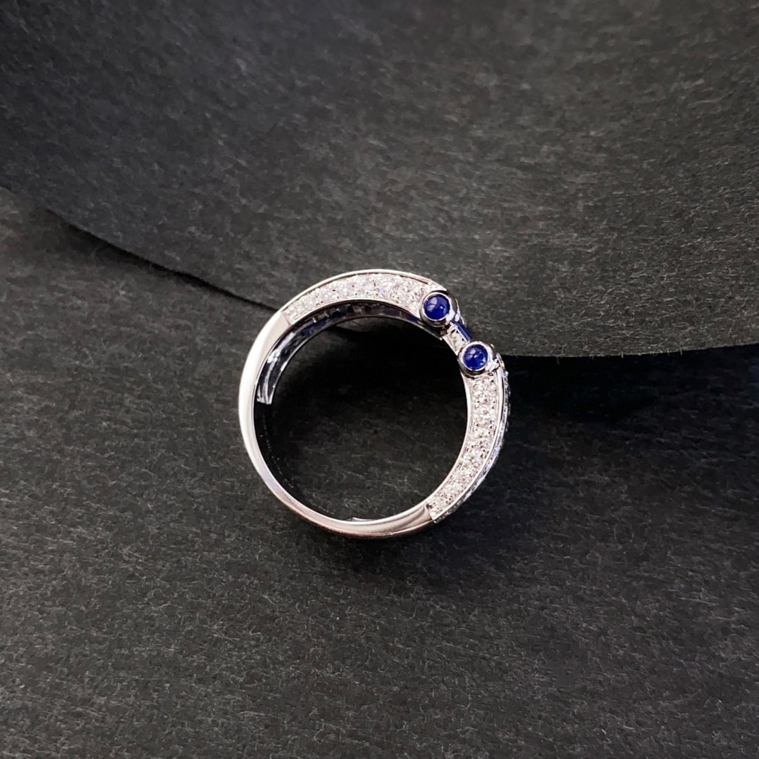 14k Gold 3.04 Ctw Natural Sapphire & Diamond Ring - 2