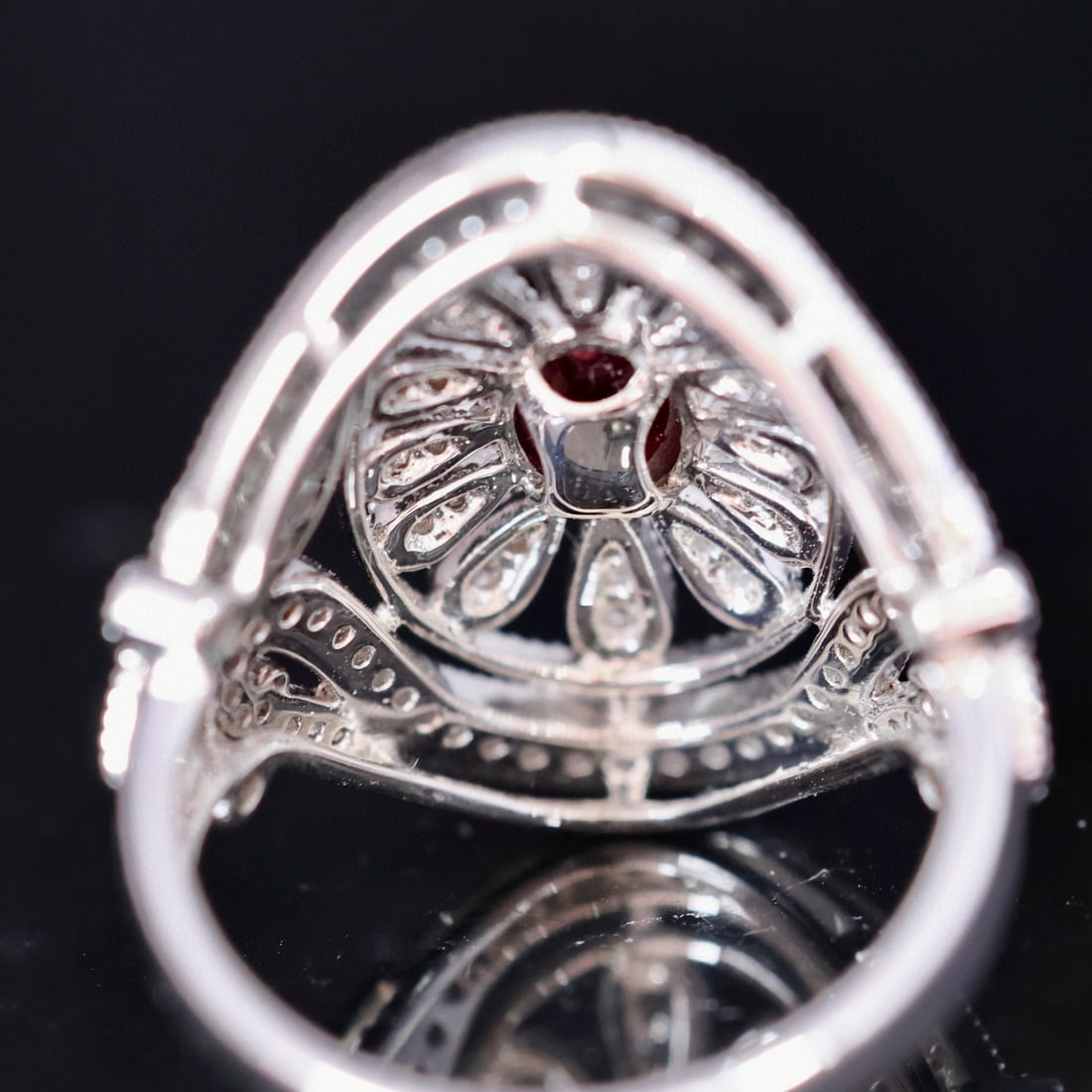 14k Gold 0.94 Ctw Natural Ruby & Diamond Ring - 5