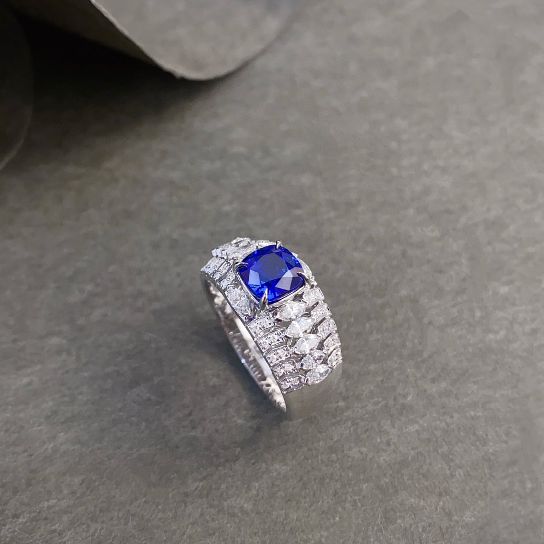 14k Gold 3.04 Ctw Natural Sapphire & Diamond & Men¡¯s Ring - 3