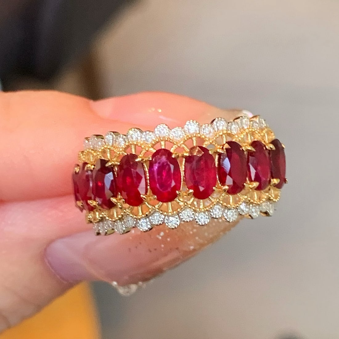 14k Gold 2.82 Ctw Natural Ruby & Diamond Ring - 2