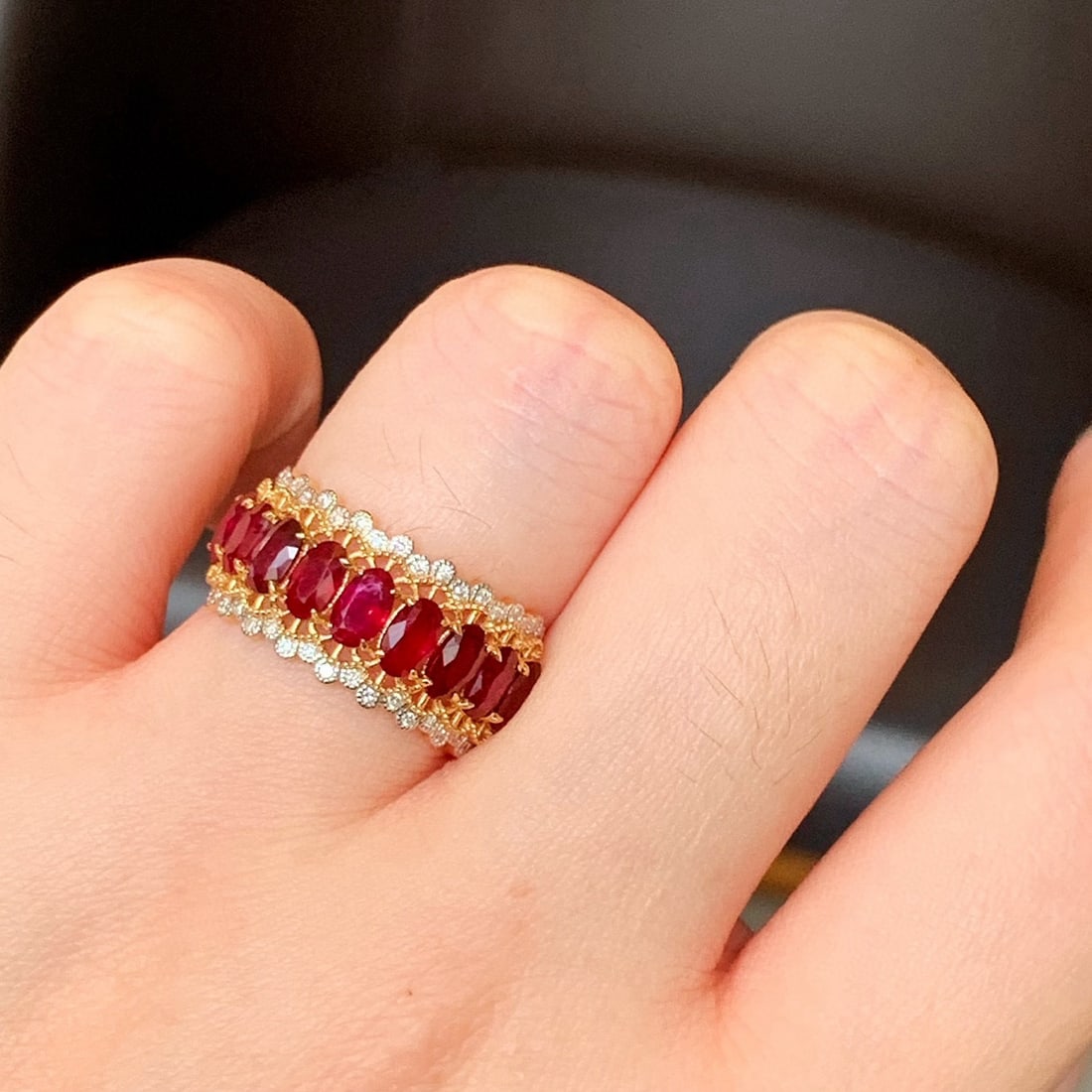 14k Gold 2.82 Ctw Natural Ruby & Diamond Ring - 3