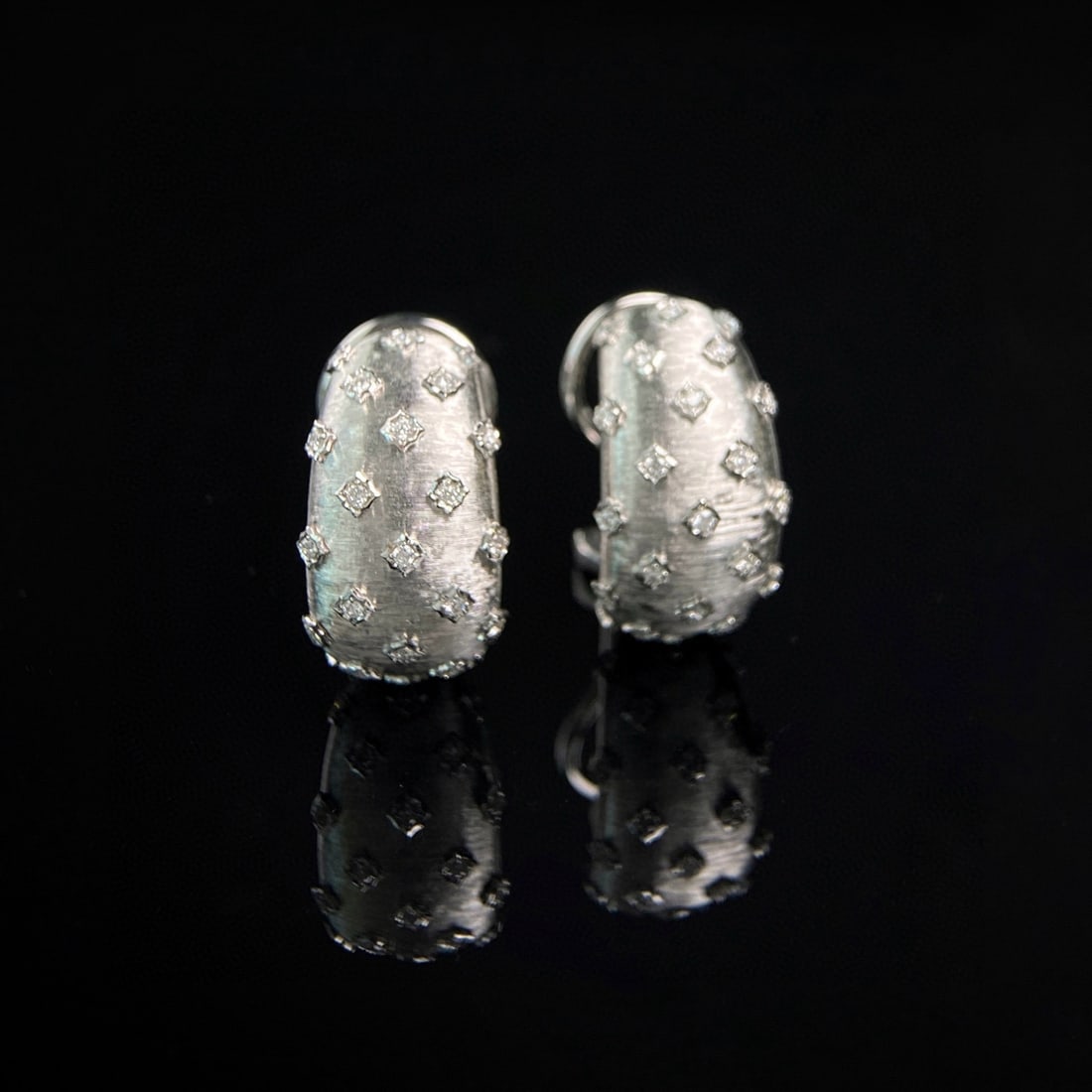 14k Gold 0.27 Ct Natural H Diamond Earrings - 2