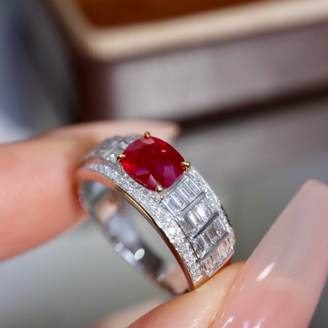 14k Gold 1.78 Ctw Natural Ruby & Diamond Ring - 2