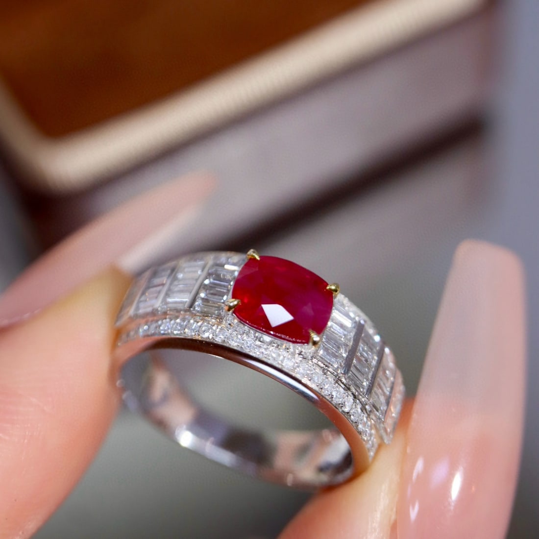 14k Gold 1.78 Ctw Natural Ruby & Diamond Ring - 3