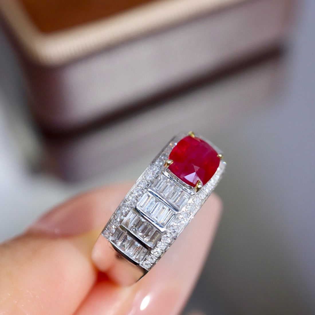 14k Gold 1.78 Ctw Natural Ruby & Diamond Ring - 4