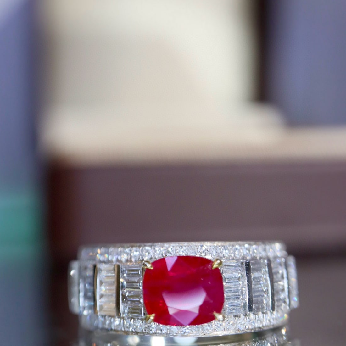 14k Gold 1.78 Ctw Natural Ruby & Diamond Ring - 5