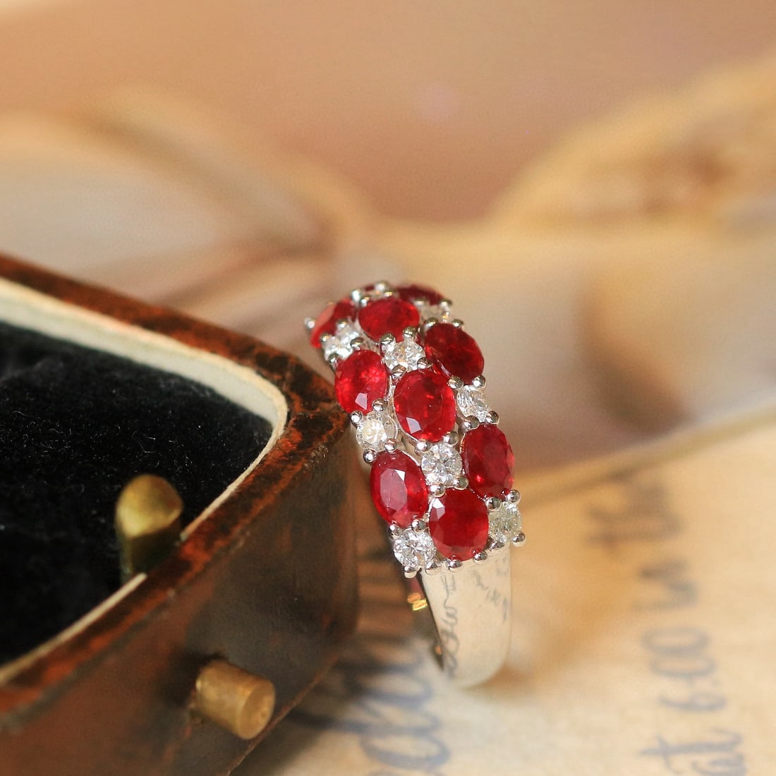 14k Gold 2.35 Ctw Natural Ruby & Diamond Ring - 4