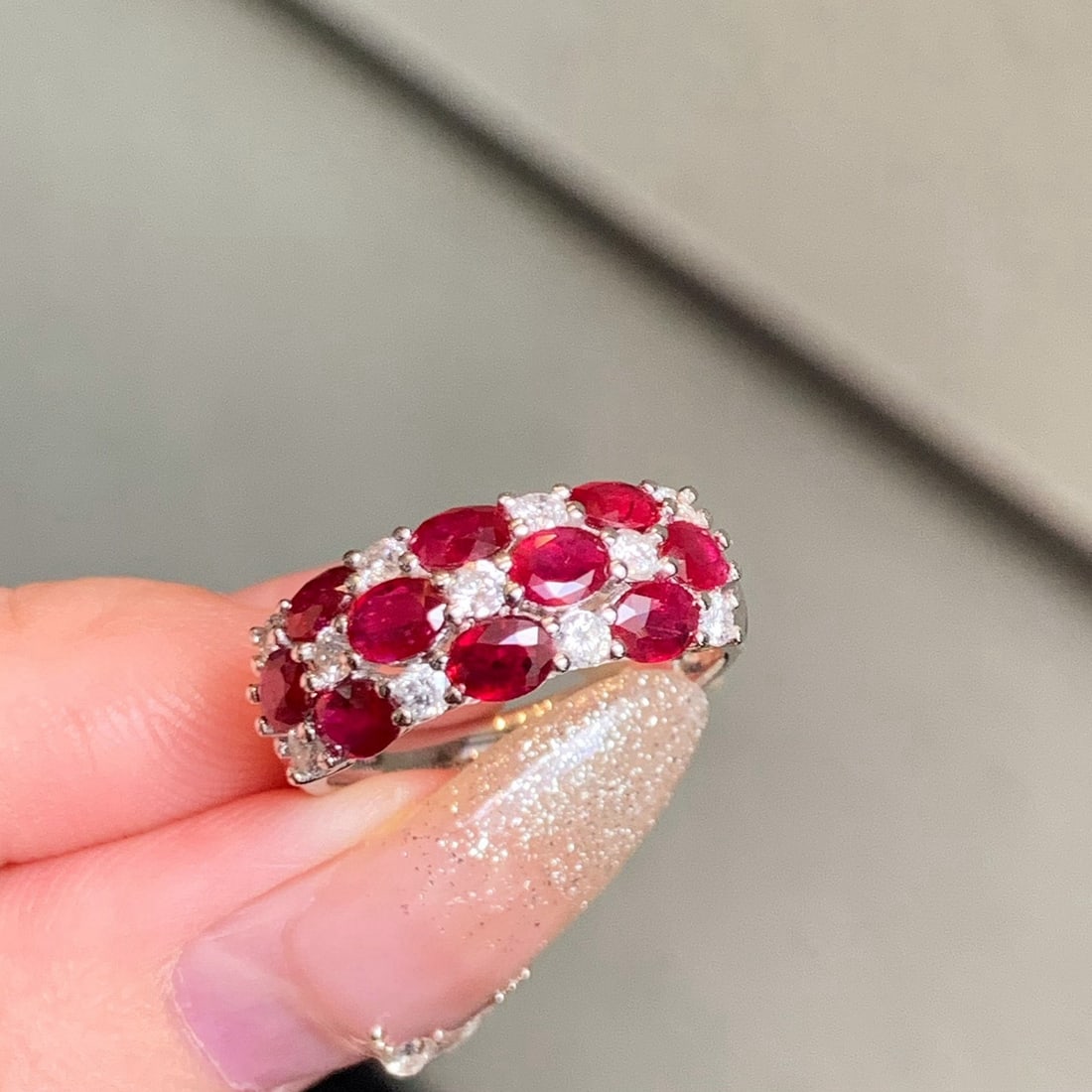 14k Gold 2.35 Ctw Natural Ruby & Diamond Ring - 5