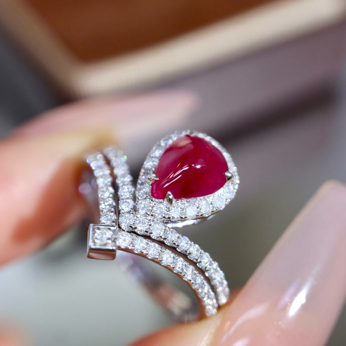 14k Gold 1.52 Ctw Natural Ruby & Diamond Ring - 2