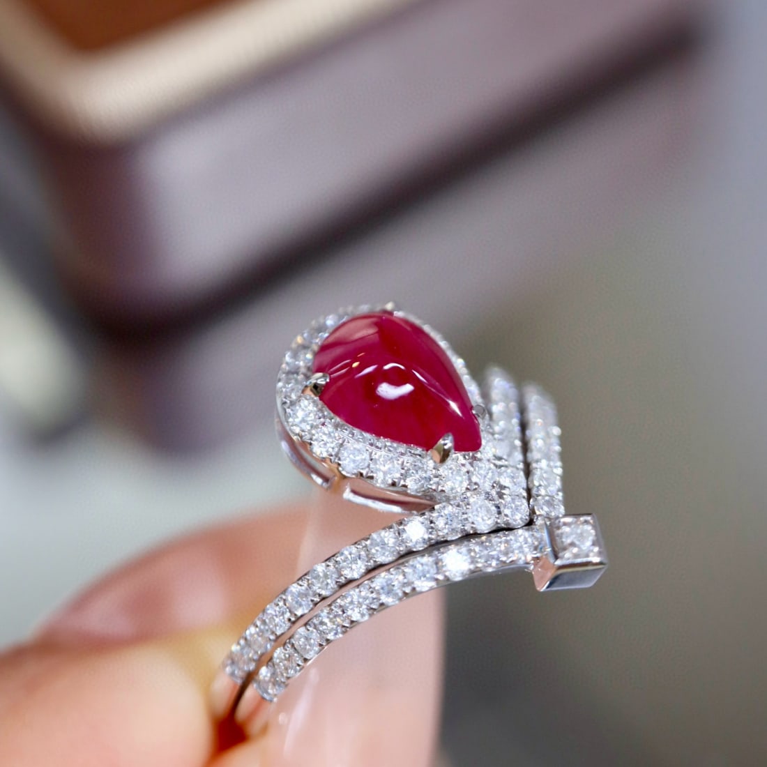 14k Gold 1.52 Ctw Natural Ruby & Diamond Ring - 4