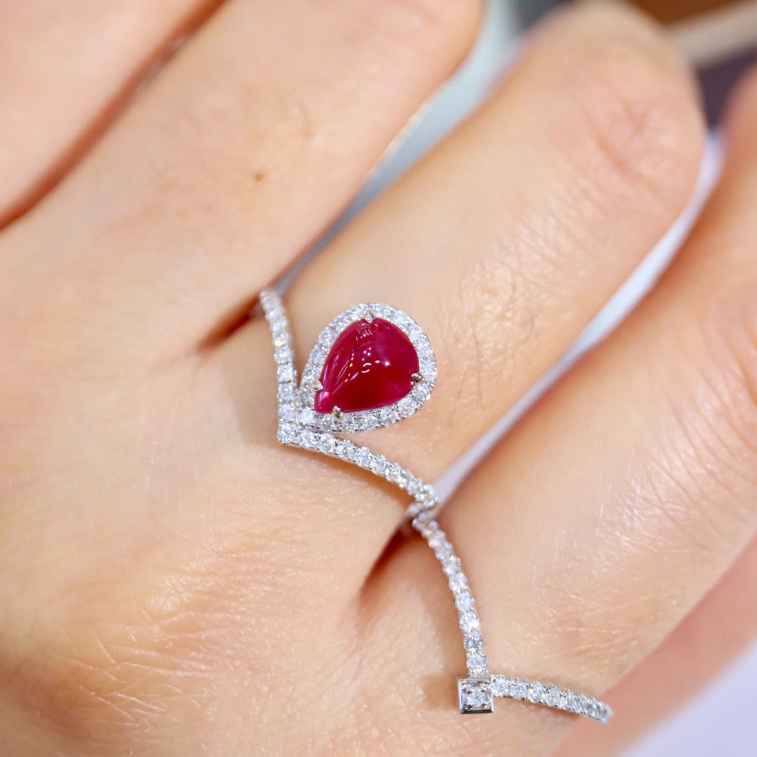 14k Gold 1.52 Ctw Natural Ruby & Diamond Ring - 8