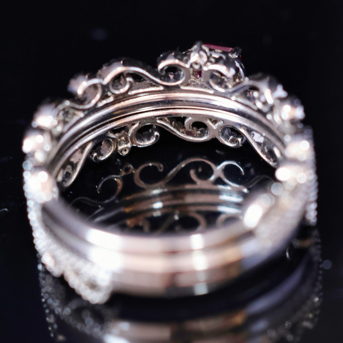 14k Gold 0.51 Ctw Natural Padparadscha Sapphire & Diamond Ring - 6