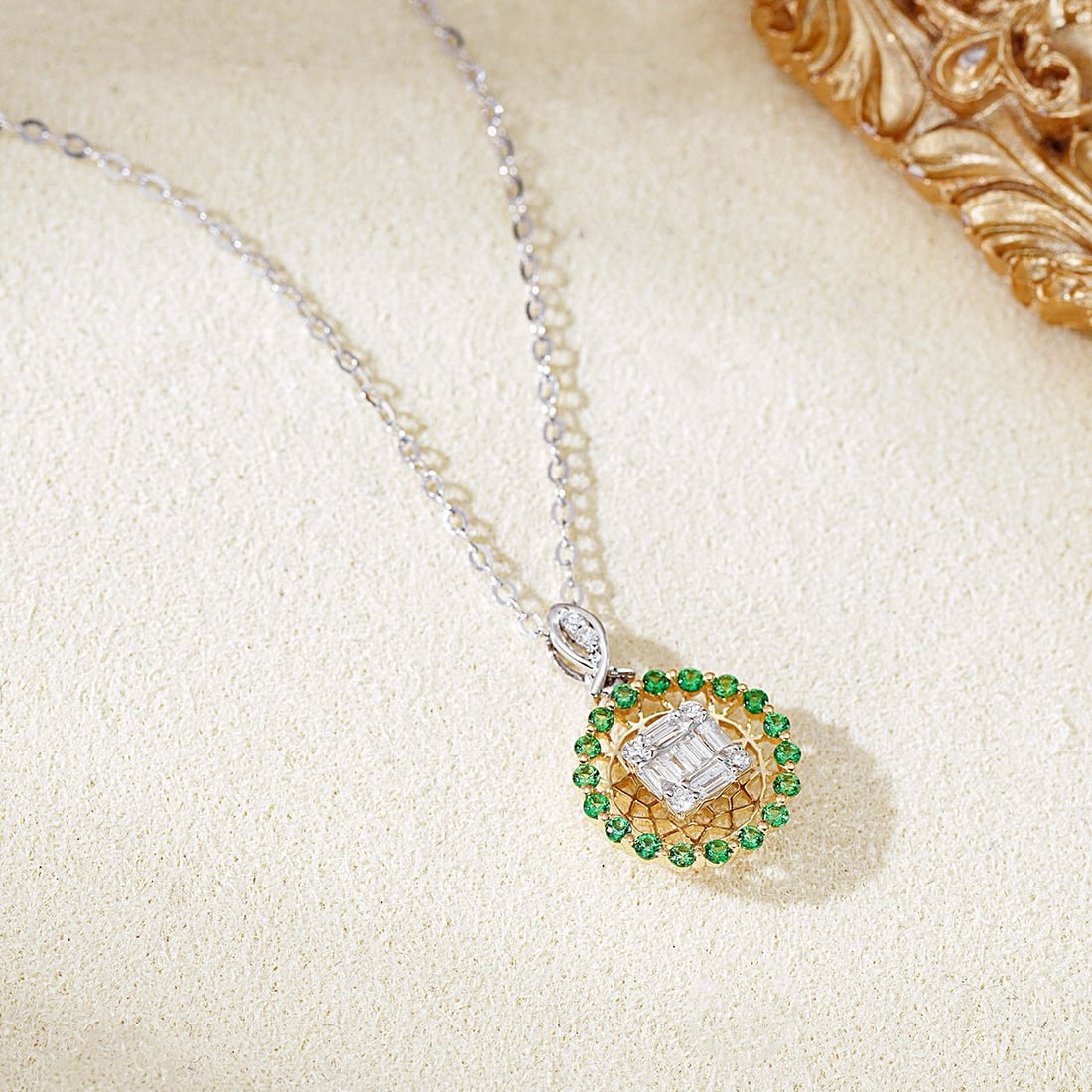 14k Gold 0.40 Ctw Natural H Diamond Necklace - 3