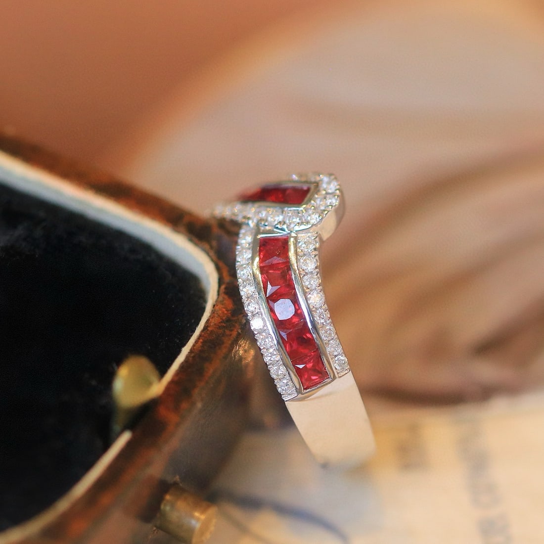 14k Gold 1.34 Ctw Natural Ruby & Diamond Ring - 3