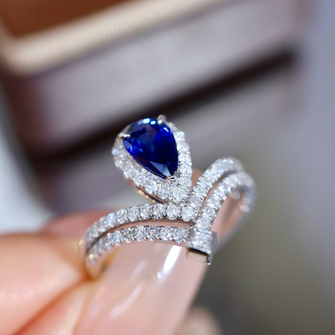 14k Gold 1.32 Ctw Natural Sapphire & Diamond Ring - 2