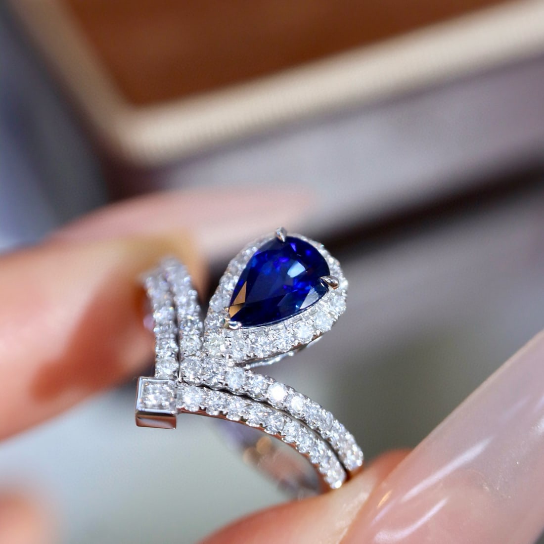 14k Gold 1.32 Ctw Natural Sapphire & Diamond Ring - 3