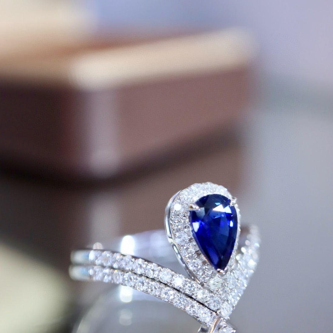 14k Gold 1.32 Ctw Natural Sapphire & Diamond Ring - 6