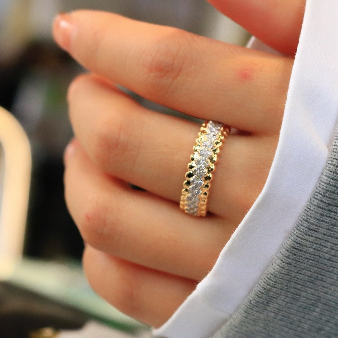 14k Gold 0.3 Ct Natural H Diamond Ring - 2