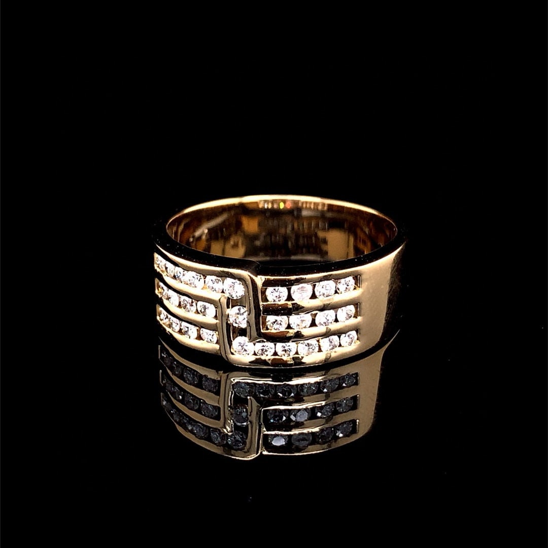 14k Gold 0.54 Ct Natural H Diamond Ring - 2